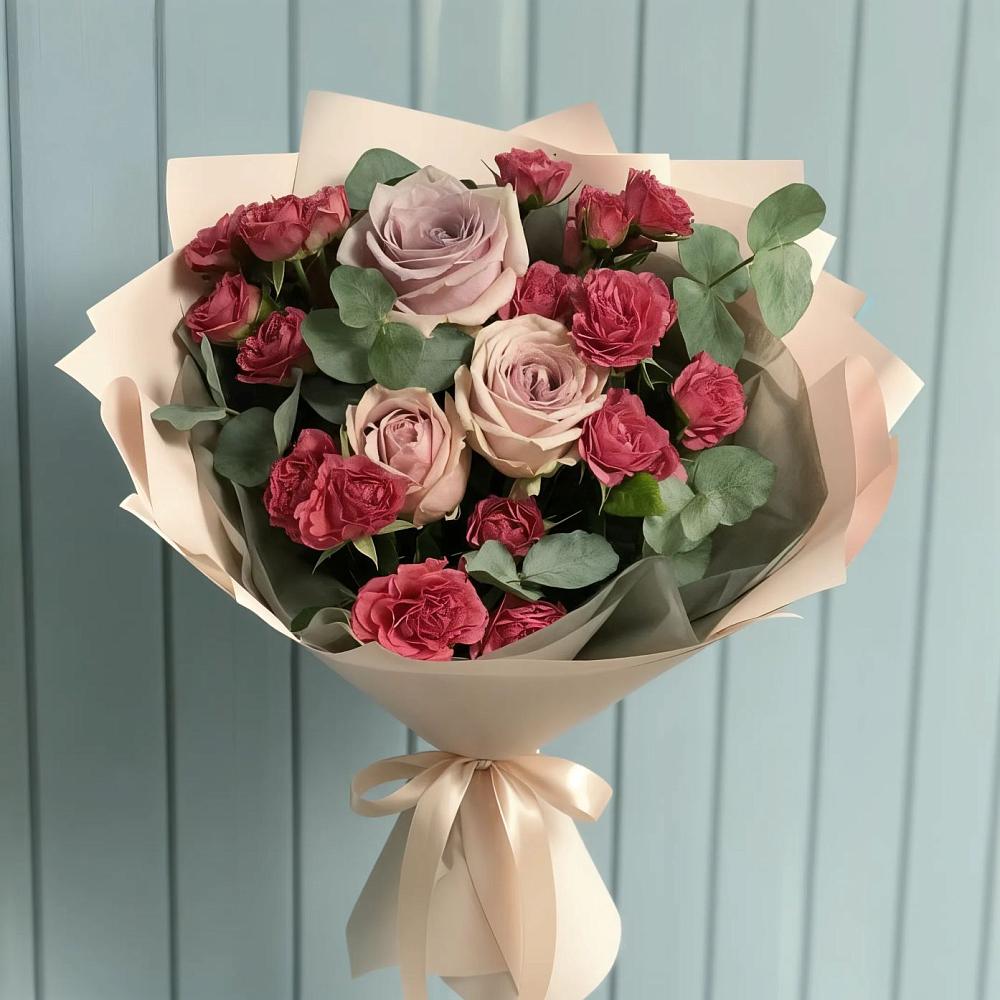 Букет цветов из: Гвоздики и Розы в Певеке