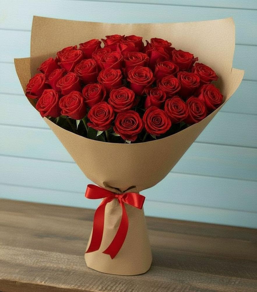 Букет Красные розы Милано в Певеке