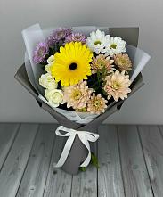 Букет цветов из:  Розы, Герберы и Хризантемы #REPLACE_PRED# Певеке