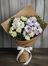 Букет цветов из:  Хризантемы и Розы в Певеке