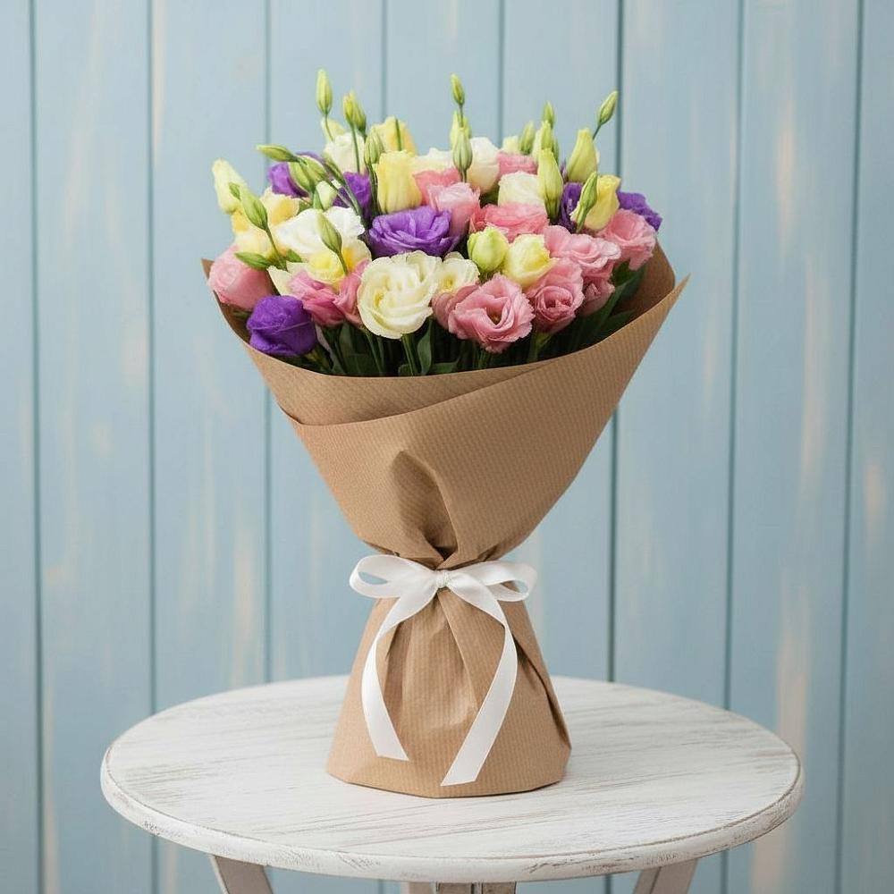 Букет цветов из: Лизиантусы в Певеке