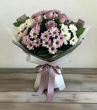 Букет цветов из:  Хризантемы и Розы в Певеке
