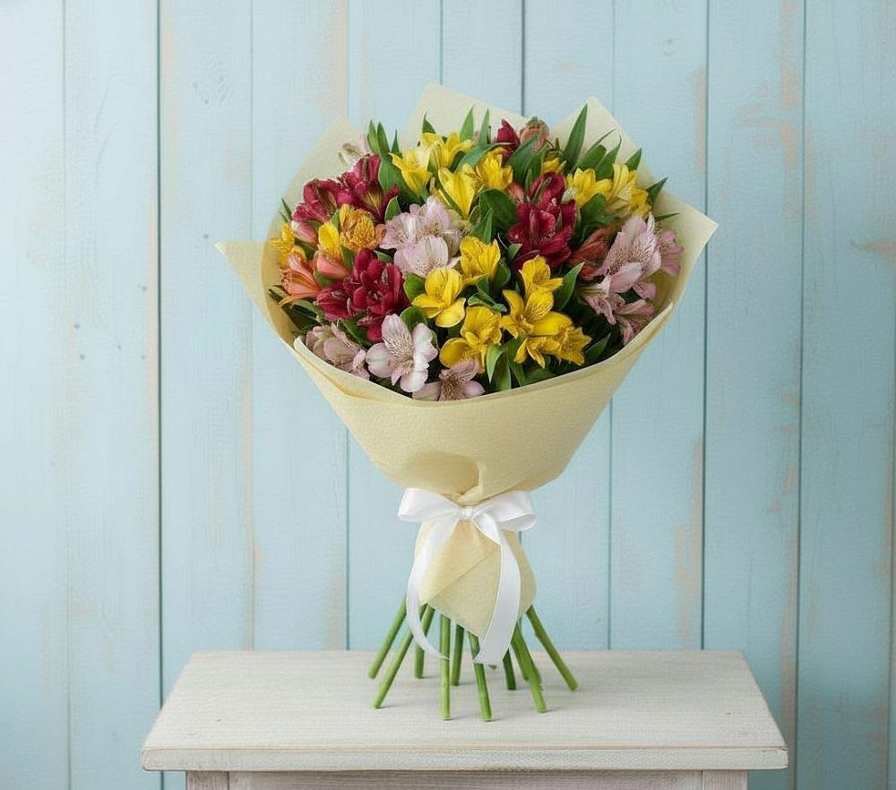 Букет цветов из: Альстромерии в Певеке