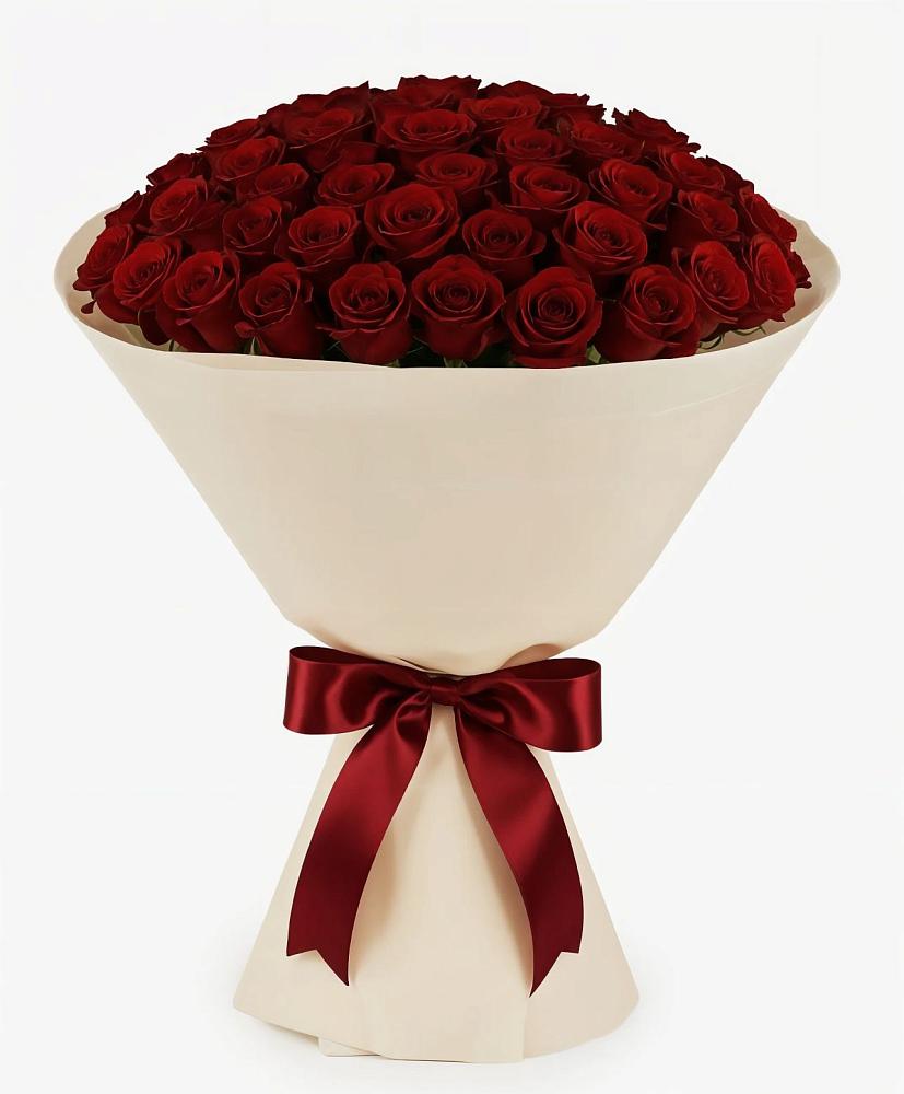 Букет 101 Бордовая роза Блэк Бакарра в Певеке