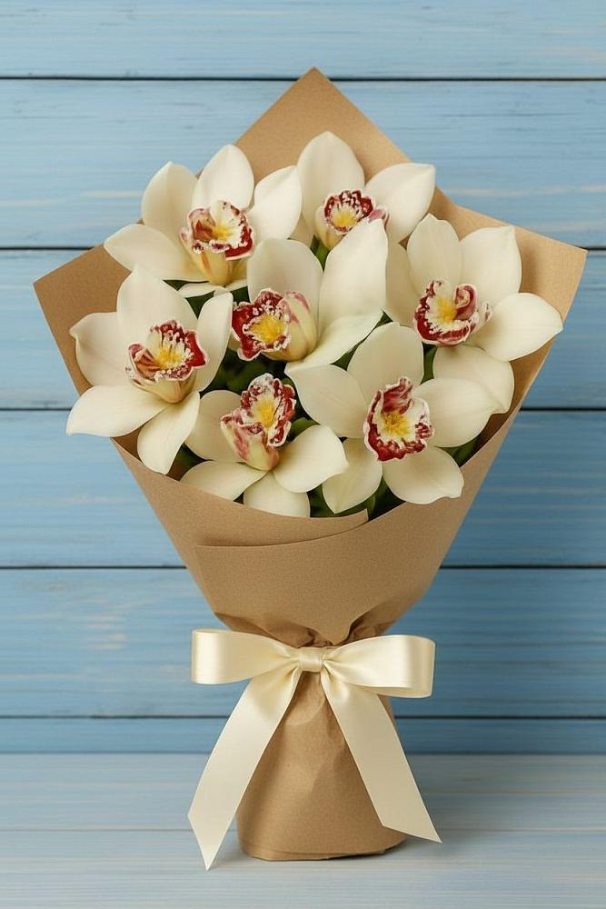 Букет цветов из: Орхидеи и Розы в Певеке